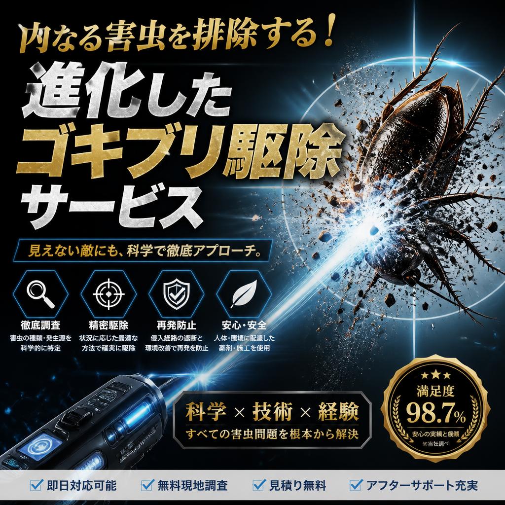 内なる害虫を排除する！進化したゴキブリ駆除サービス