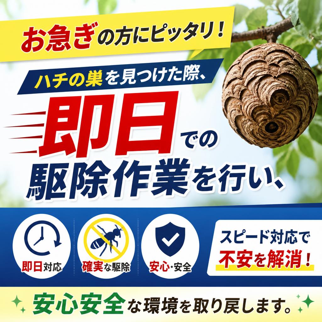 即日対応の安心感