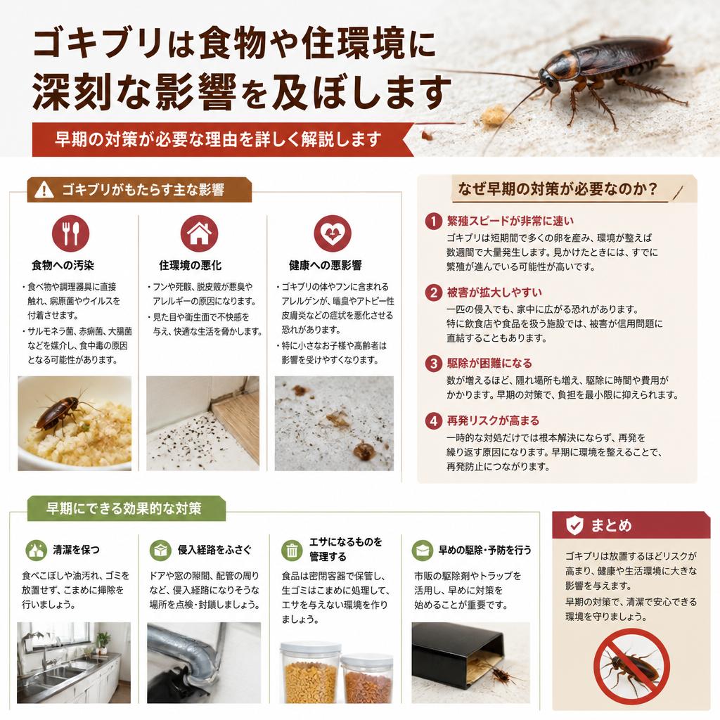 2. ゴキブリの被害が及ぼす影響