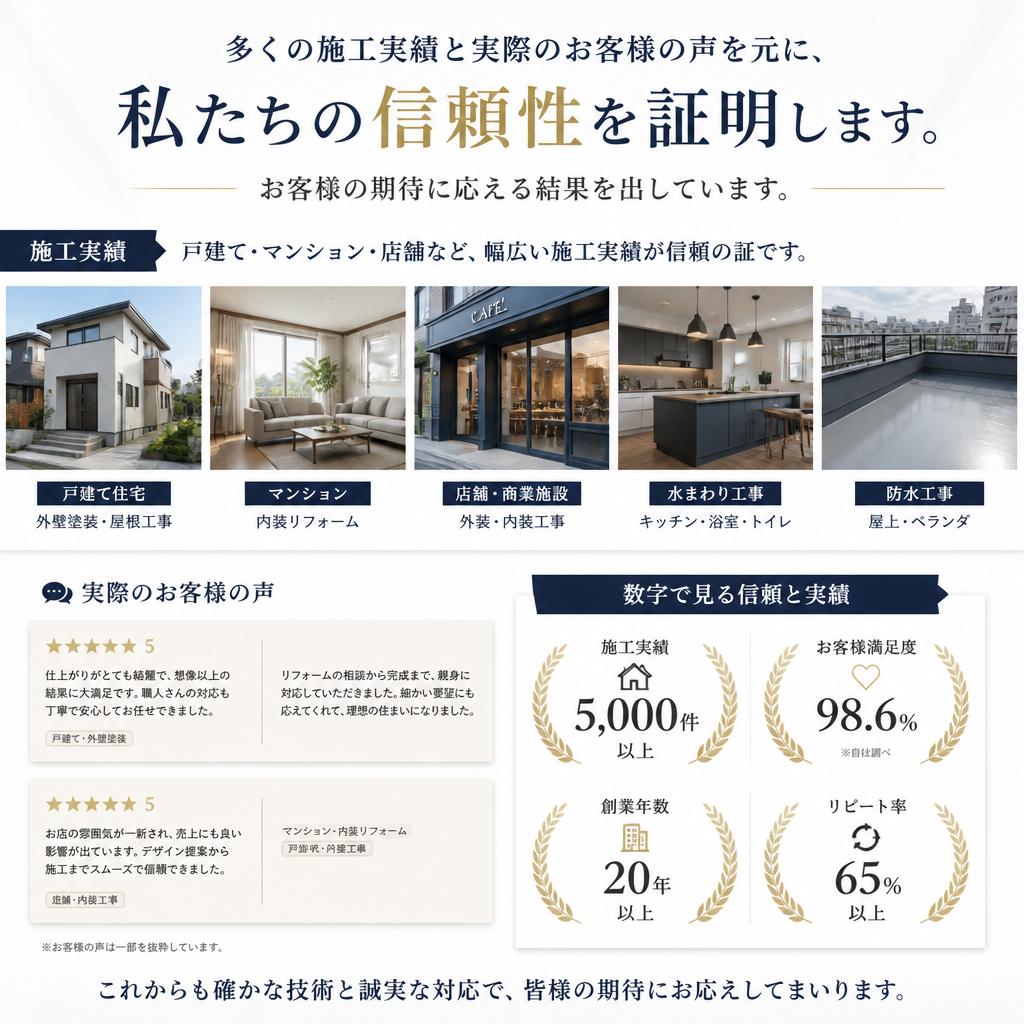 5. 施工実績とお客様の声