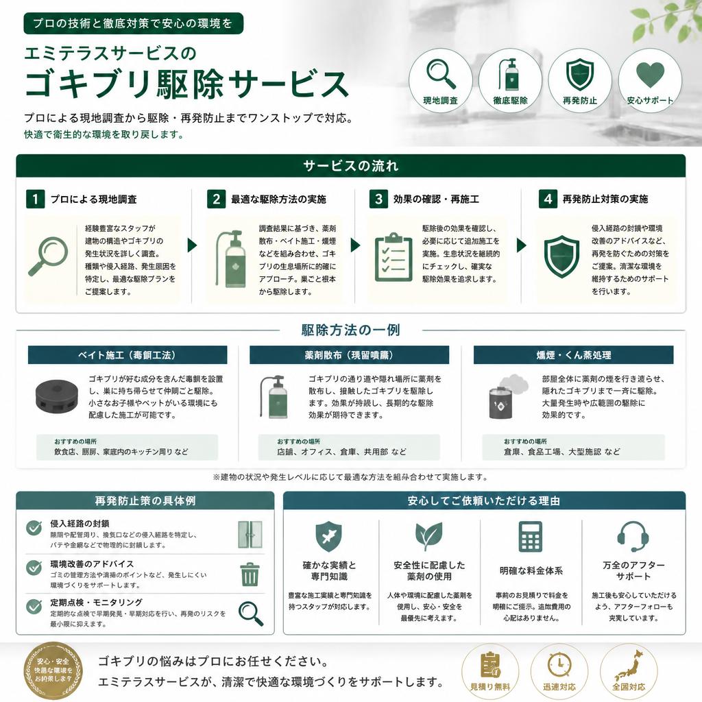 3. 私たちの提供するゴキブリ対策サービスとは