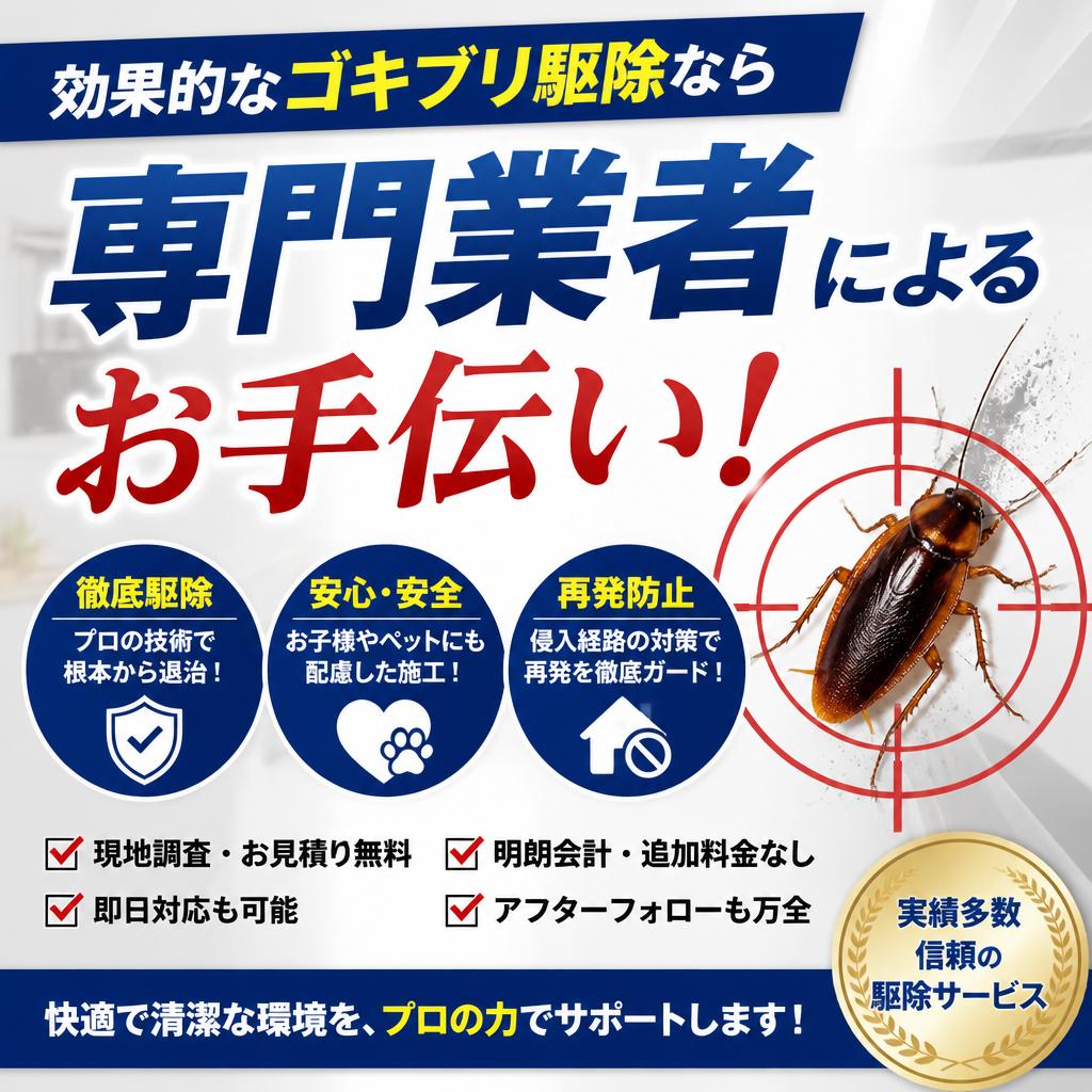 効果的なゴキブリ駆除なら専門業者によるお手伝い！