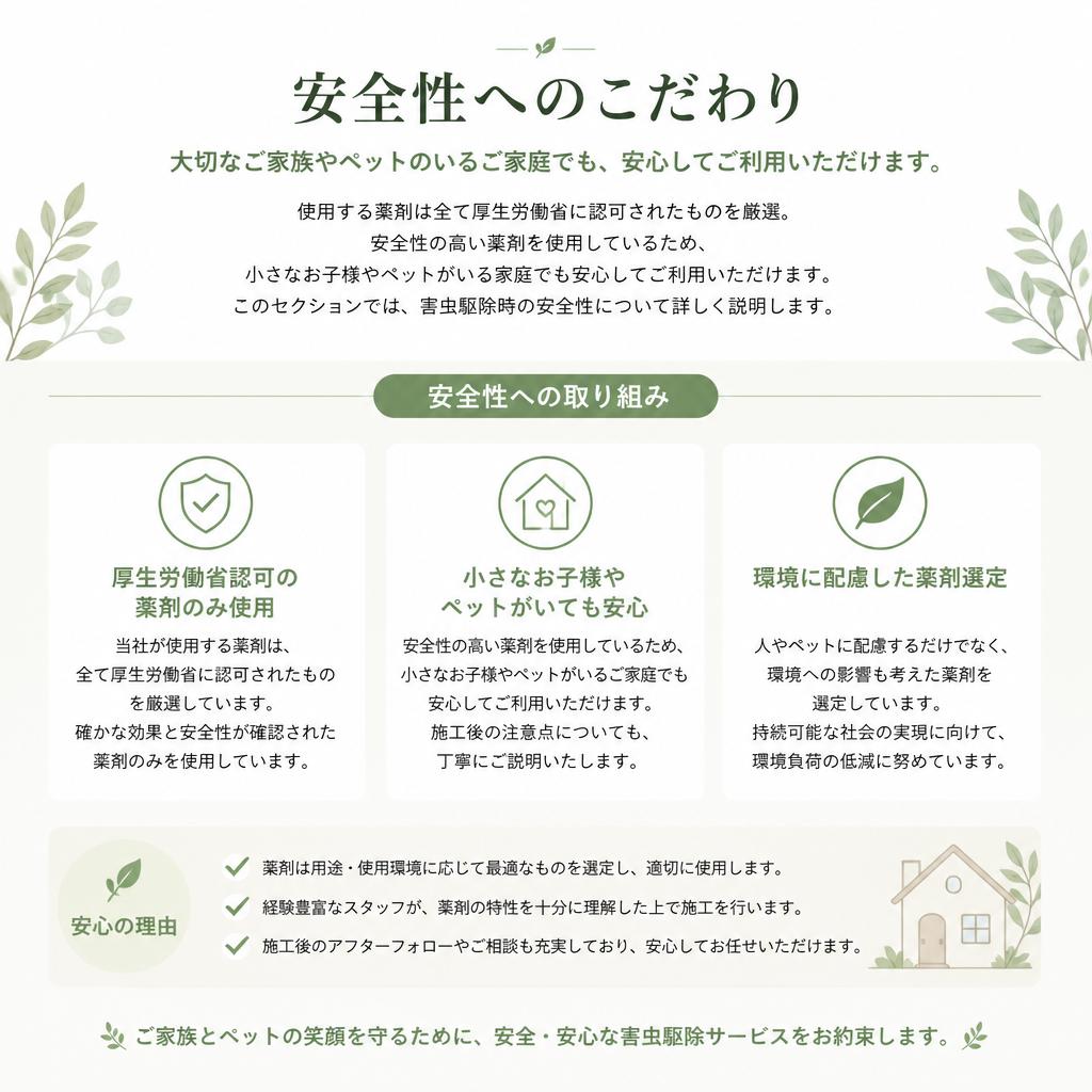 安心・安全の駆除サービス