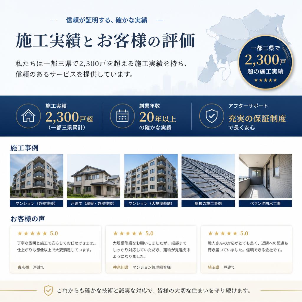 豊富な施工実績と信頼