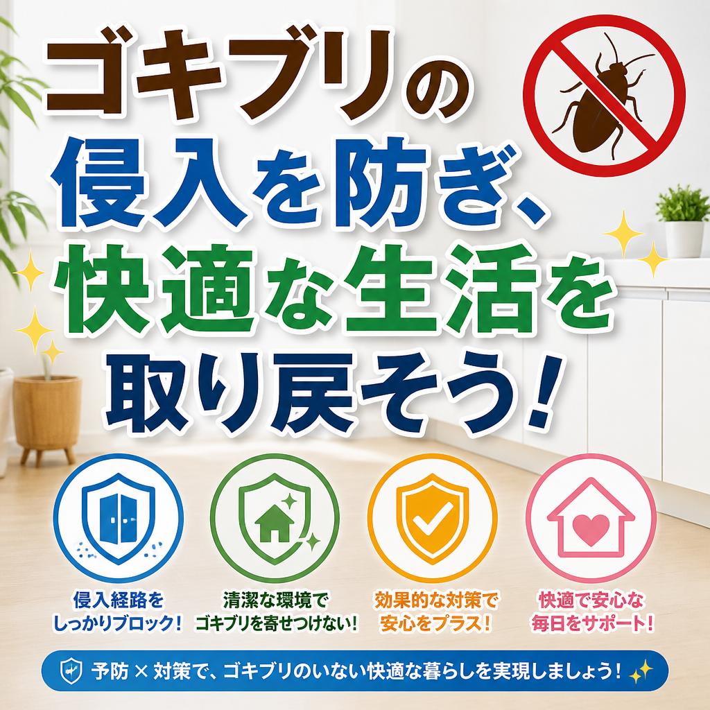 「ゴキブリの侵入を防ぎ、快適な生活を取り戻そう！」