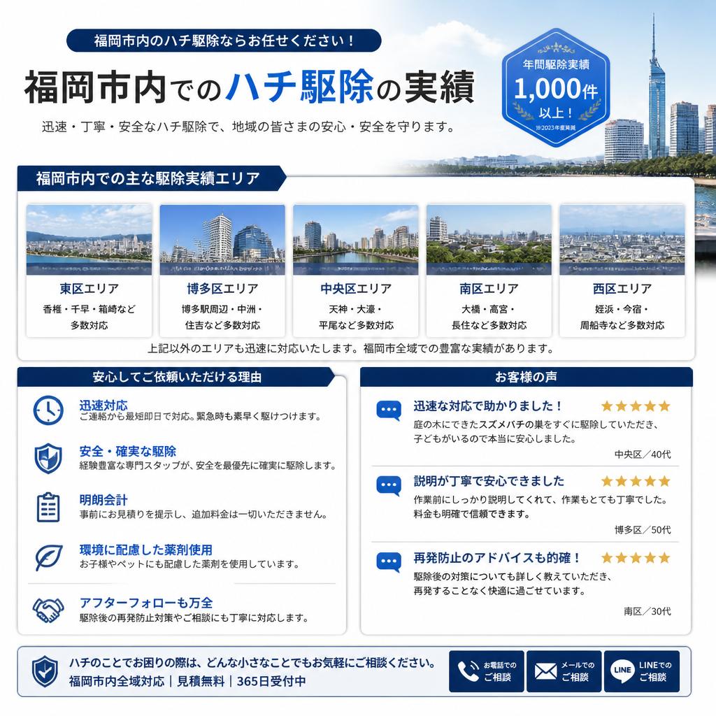 福岡市における駆除の実績