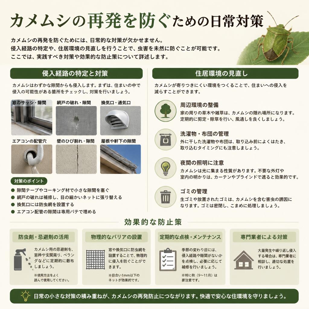 虫害防止のための対策