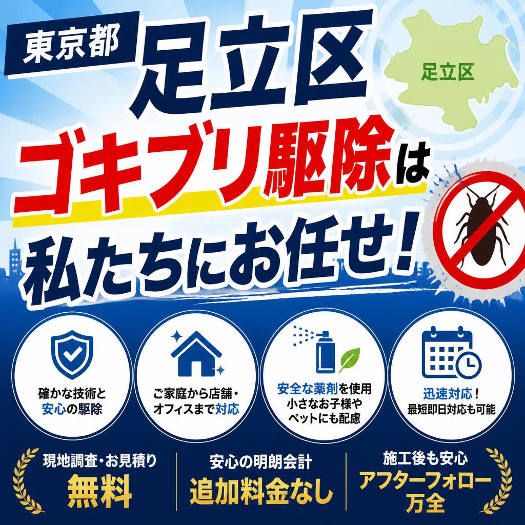 東京都足立区のゴキブリ駆除は私たちにお任せ！