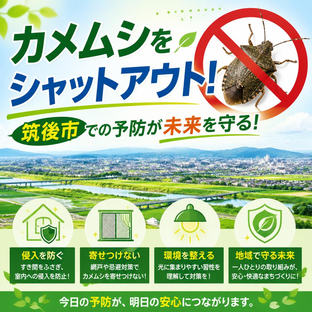 カメムシをシャットアウト！筑後市での予防が未来を守る！