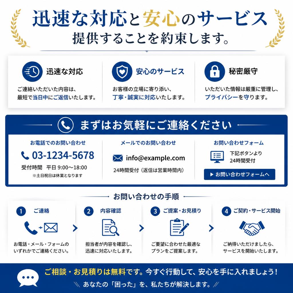 今すぐご相談を！