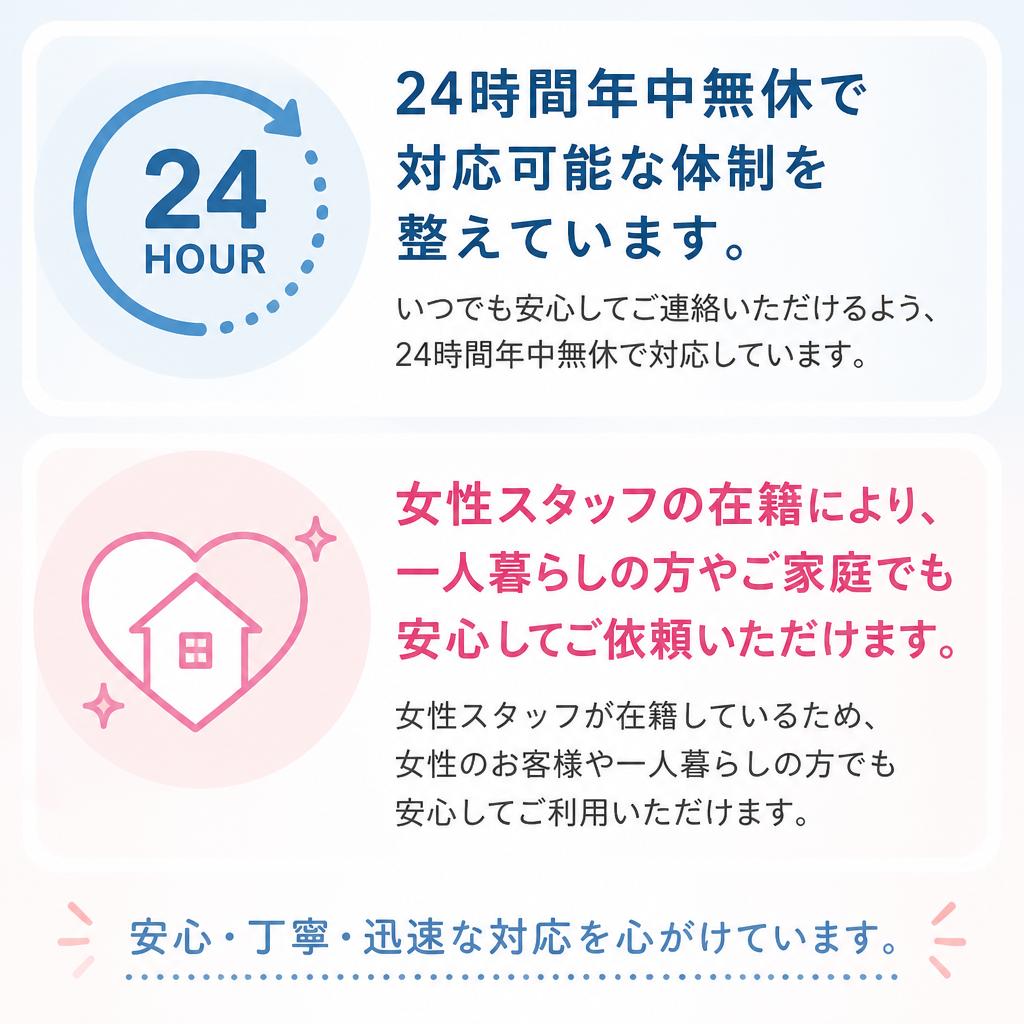 安心のサポート体制