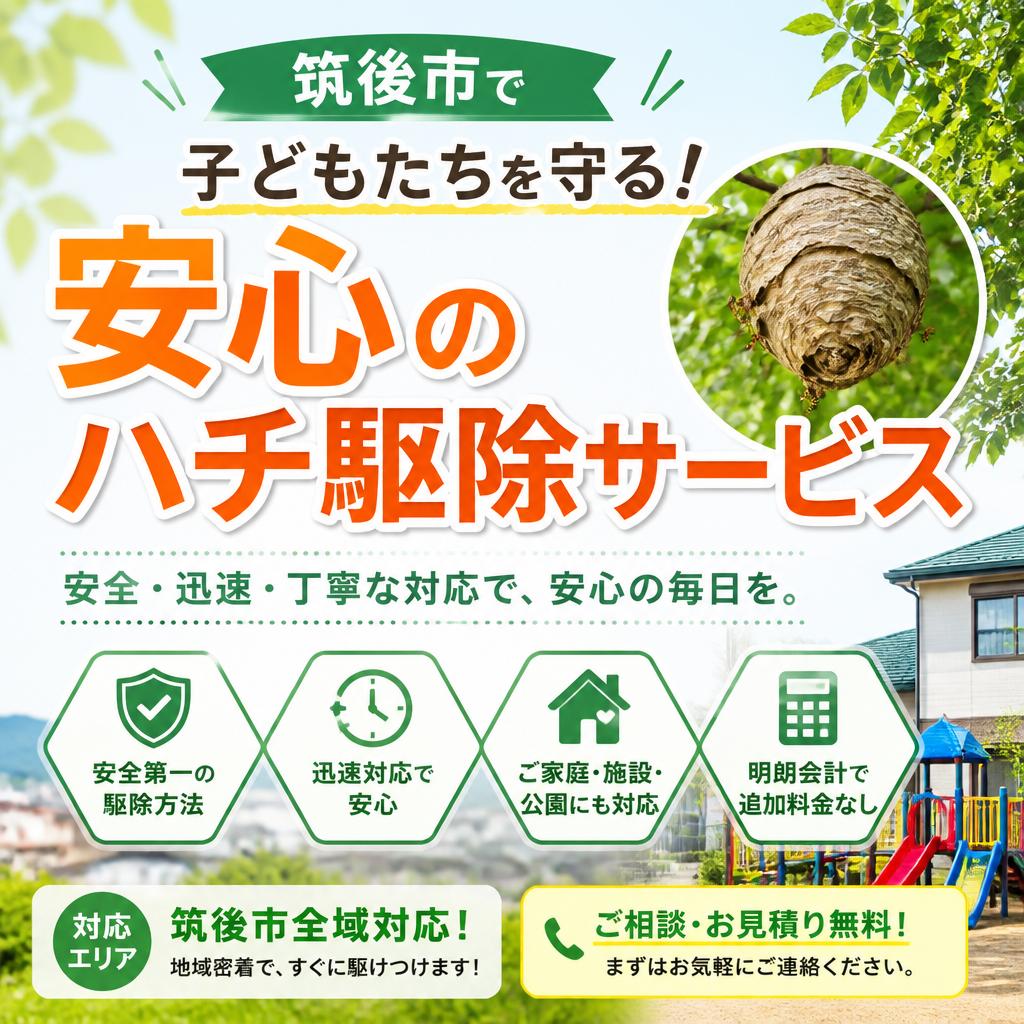 筑後市で子どもたちを守る！安心のハチ駆除サービス