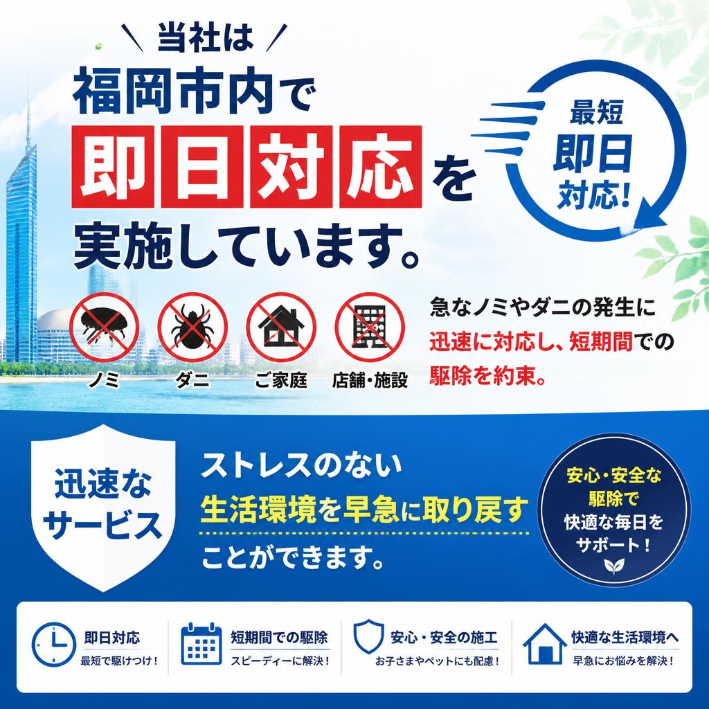 福岡市での即日対応のメリット