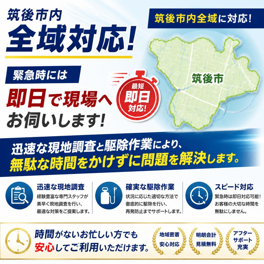 筑後市での即日サービス