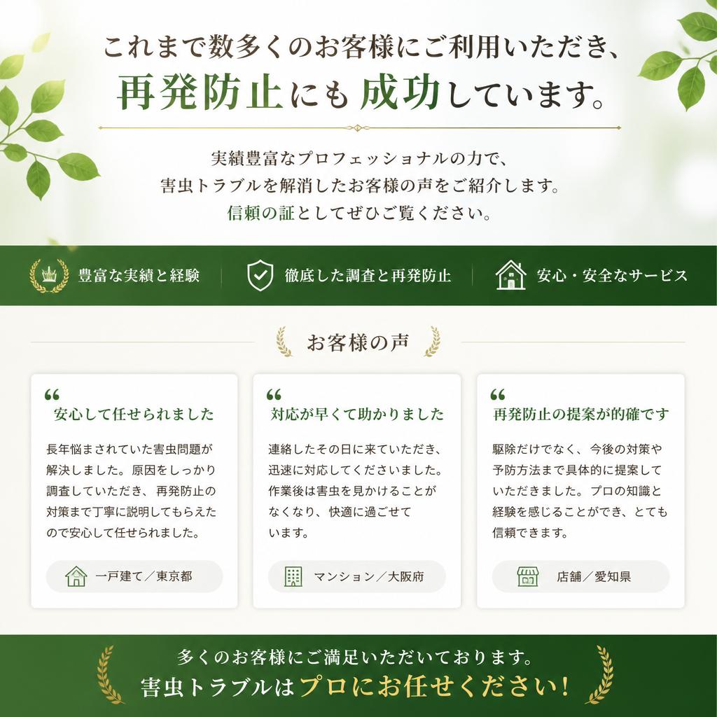 お客様の声と実績