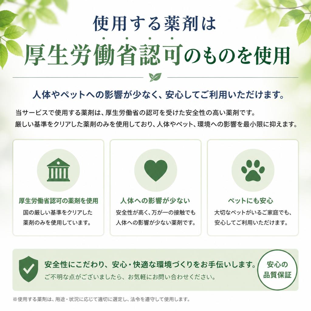 使用する薬剤の安全性について