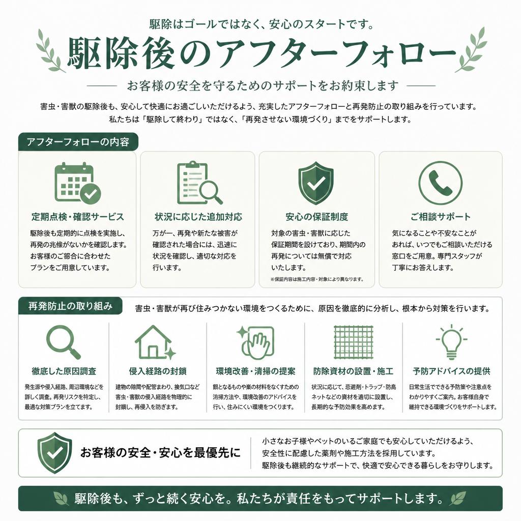 施行後のアフターフォロー