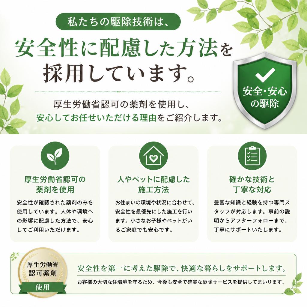 安心・安全な駆除方法