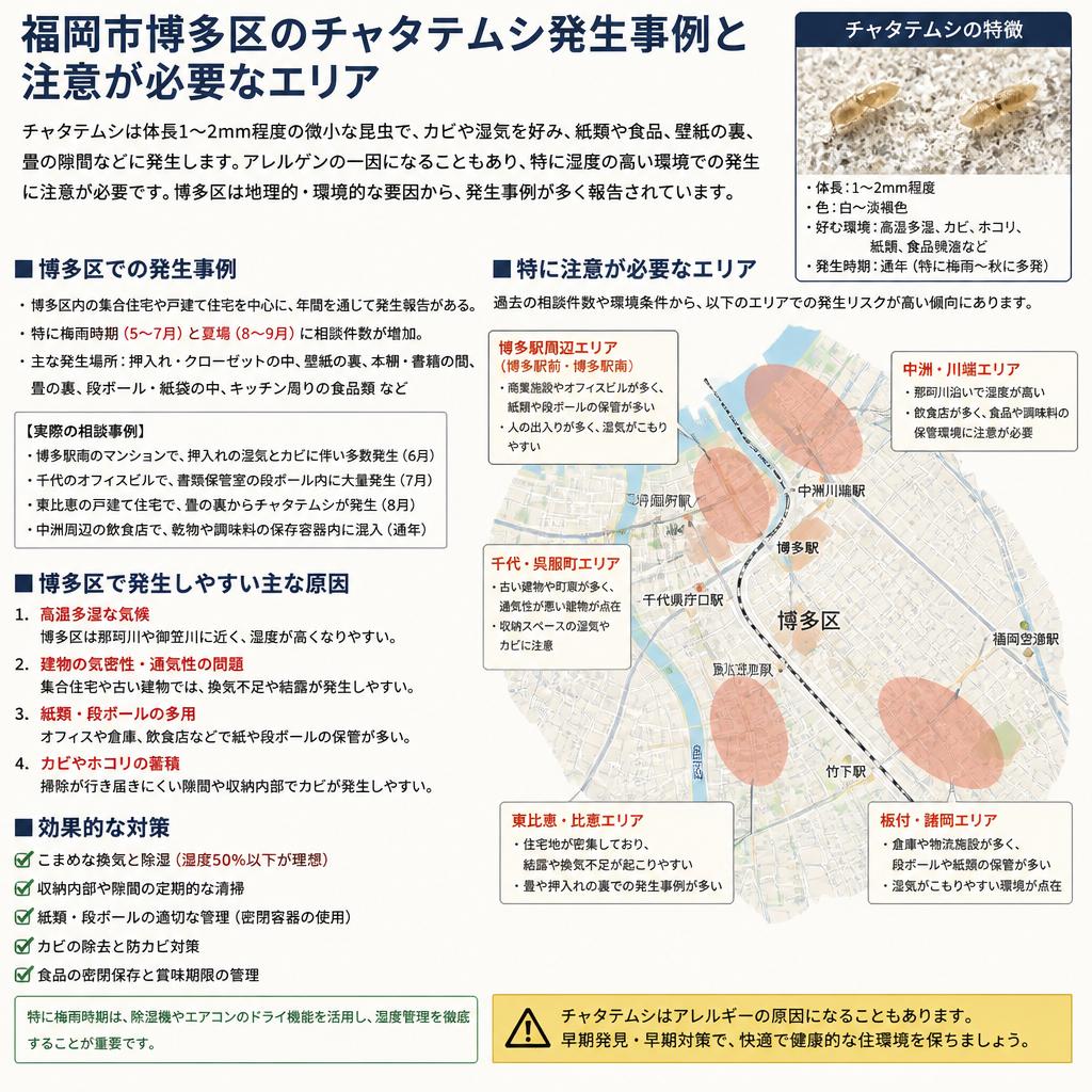博多区でのチャタテムシの発生状況