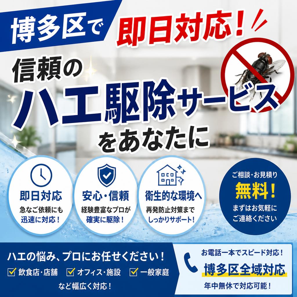 博多区で即日対応！信頼のハエ駆除サービスをあなたに