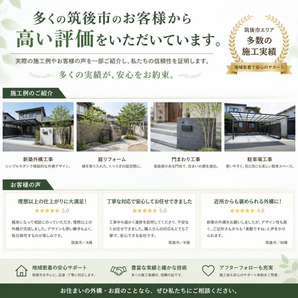 お客様の声と施工実績