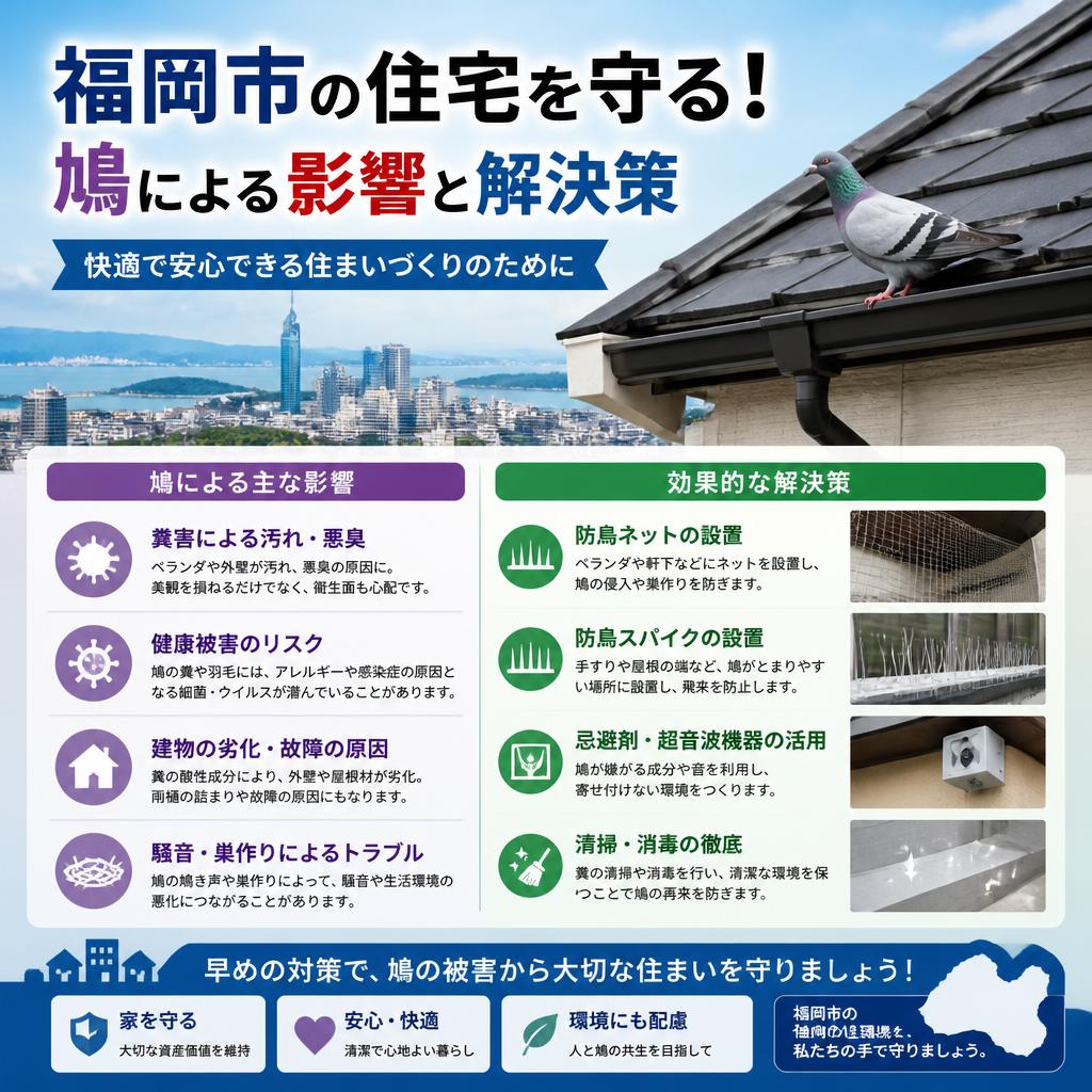 福岡市の住宅を守る！鳩による影響と解決策