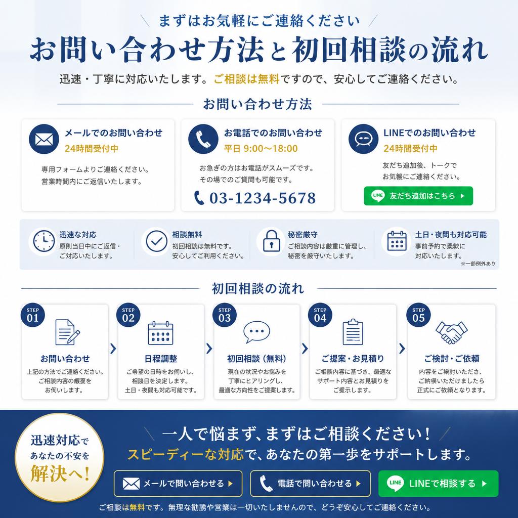 7. お問い合わせと初回相談のご案内