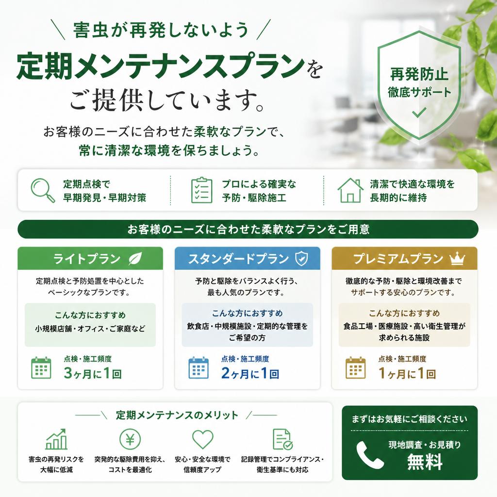 定期メンテナンスで安心を