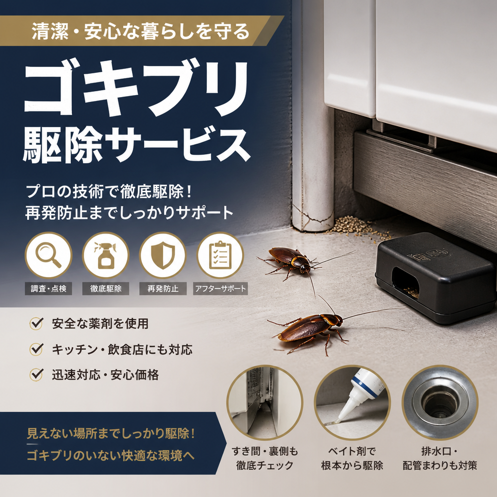 目に見える一匹だけで終わらせない、専門業者の駆除