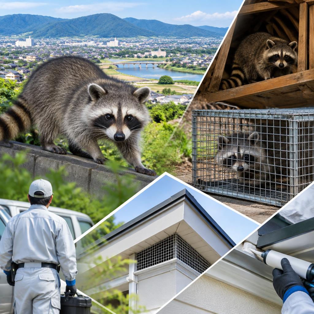 田川郡のアライグマ被害、見つけたらすぐ相談！プロが迅速に駆けつけ、駆除から再発防止までサポート